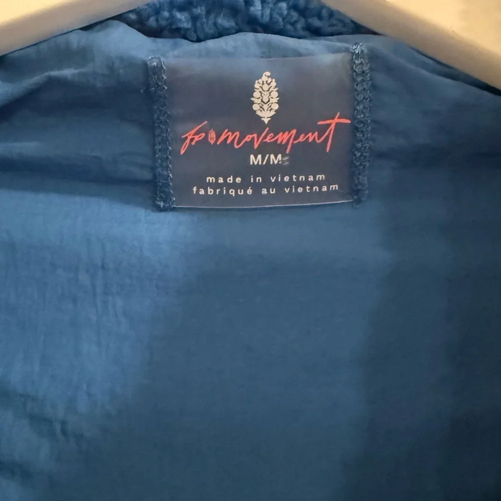 NWT Free People FP Movement Scout it Out Fleece Vest Light Cobalt Sporty Medium - Picture 4 of 10